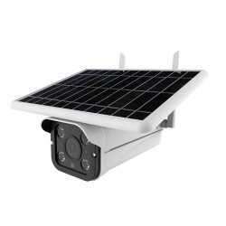 Intelligent WiFi wireless solar camera with PIR AI motion detection for garden monitoring