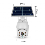 Solar Powered CCTV Camera 4G 1080P Outdoor Wifi IP Solar CCTV Wireless Camera PTZ with 6 batteries