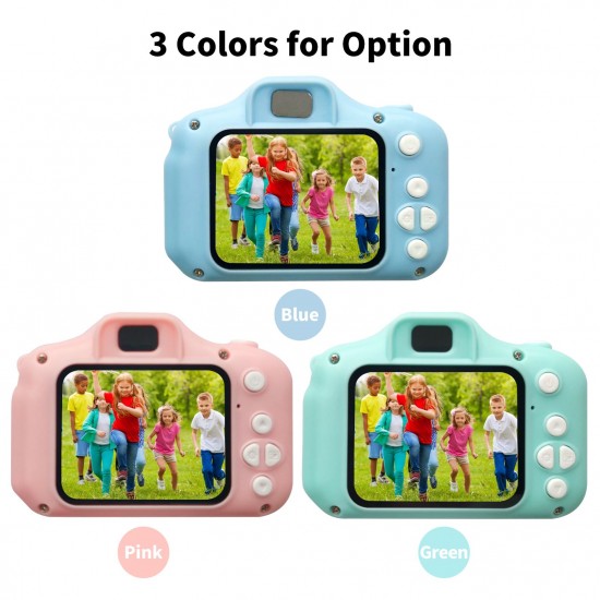 Portable Cute Children Digital Camera Rechargeable Video Camera Camcorder Support Games with 1.9 Inch Display Screen 32G TF Card Outdoor Photography Birthday Holiday Christmas Gift for Children Girls Boys Age 3-10