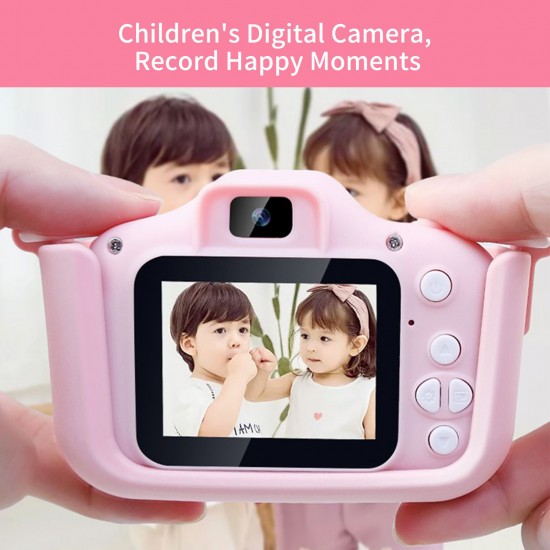 Portable Children Digital Camera 20MP 1080P HD Video Camera Camcorder Cute Rechargeable Selfie Camera with 1.9 Inch Screen 32GB Memory Card Support Games Outdoor Photography Birthday Christmas Gift for Children Girls Boys Age 3-10