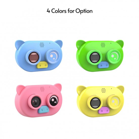 1080P Kids Digital Camera High Resolution Video Camcorder with Soft Silicone Shell 2 Inch Large Screen Hanging Rope