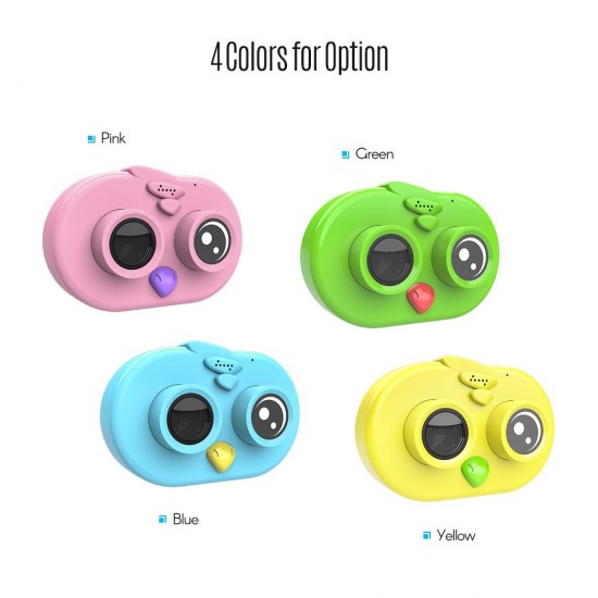 Cute Kids Children Camera 12MP 1080P Full HD Mini Digital Camera 2.0 Inch IPS HD Screen with Continuous Shooting Motion Detection Loop Recording Exposure Functions