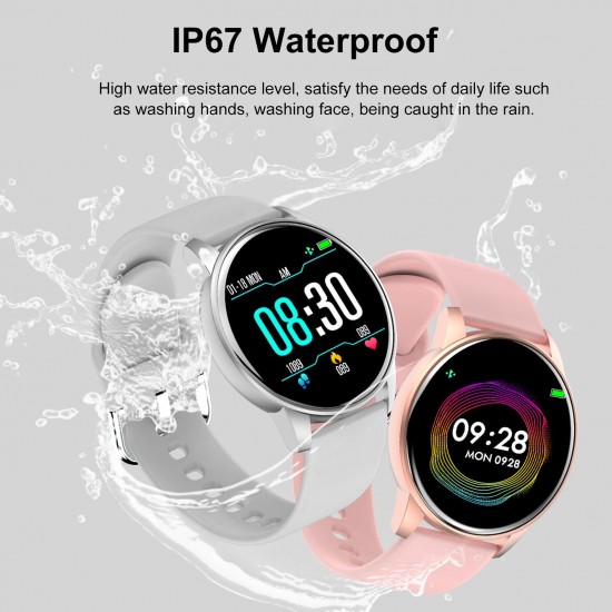 1.3-inch Touch Smart Bracelet Sports Watches for Men Women Heart Rate Monitoring Blood Pressure Detecting Multi-Sport Music Control & Remote Camera IP67 Waterproof Fitness Tracker Smartwatches Sports Wristband Gifts