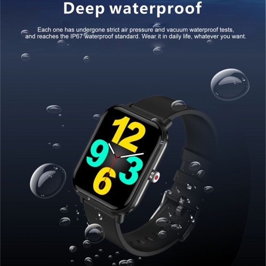 Q9 pro Smart Bracelet Sports Watch 1.7'' TFT Full-touch Screen Body Temperature Monitor 45-day Long Standby Health Monitor 24-Sports Mode Compatible with Android iOS