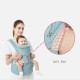 Multifunctional Baby Carrier with Hip Seat Ergonomic Baby Waist Carrier Hip Seat with Zipped Pocket Sunshade Mesh for Newborn Toddler