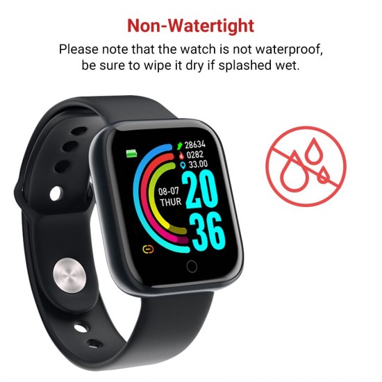 Smart Bracelet 1.3-Inch HD Color Touchscreen Smart Band IP67 Waterproof Smartwatch with Pedometer Heart Rate Tracker Blood Pressure Monitor Sleep Tracking Notifications Reminder Remote Shutter Compatible with Android iOS