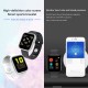1.3-Inch Square Face Smart Bracelet Fitness Tracker IP67 Waterproof Sports Watch with Pedometer Heart Rate Tracker Blood Pressure Monitor Sleep Tracking Notifications Reminder Remote Shutter Compatible with Android iOS