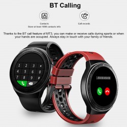 MT3 Smart Bracelet 1.28'' TFT Full-Touch Screen 8G Music Player/BT Call/One-click Recording Strong Endurance Health Management Compatible with Android iOS