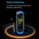 M3 Smart Bracelet Sports Wristband 0.96'' LCD Single-touch Screen Sleep/Heart Rate/Blood Pressure Monitor Message/Call/Sedentary Reminder Micro USB Charging Compatible with Android iOS