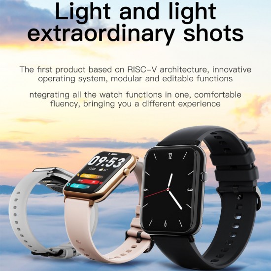 Q19 Pro Smart Sports Bracelet 1.69'' TFT Full-Touch Screen Innovative OS Sleep/Heart Rate/Blood Pressure/Pressure Monitor Family Care Shortcut Card 25 Sports Mode Compatible with iOS/Android