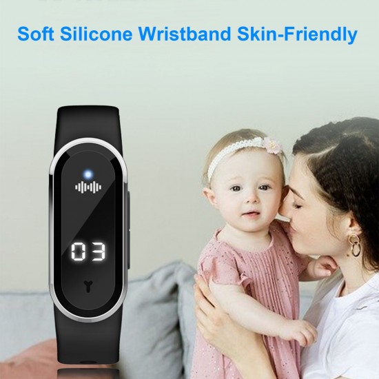 M21 Ultrasonic Mosquito Repellent Bracelet Watch USB Rechargeable Anti Mosquito Repeller Wristband Kill Pest Insect Bug Repellent Wrist Watch Suitable for Adults and Kids