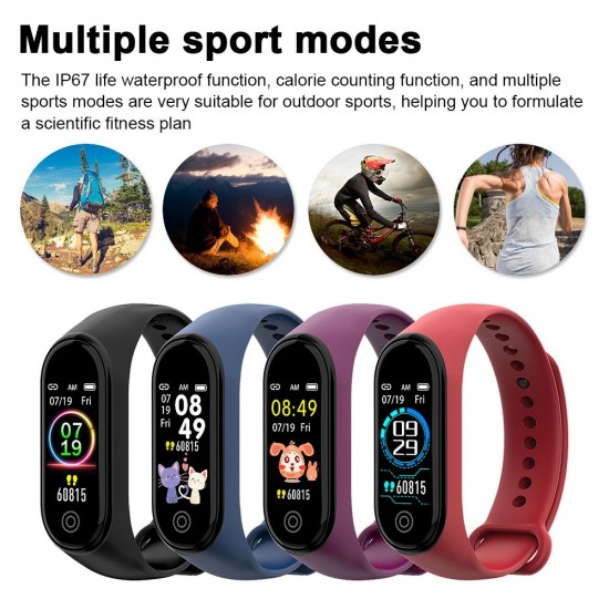 RD05 Smart Watch Bluetooth Sports Bracelet IP67 Heart Rate Sleep Blood Pressure Monitoring APP Control for Outdoor Sports Multi-sport Modes