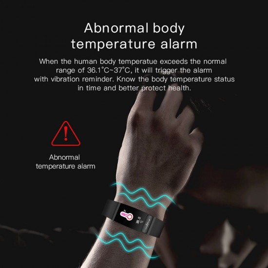 M8 Intelligent Bracelet Body Temperature Health Monitoring Electrocardiogram Analysis IP67 Waterproof Sport Tracker (Green)