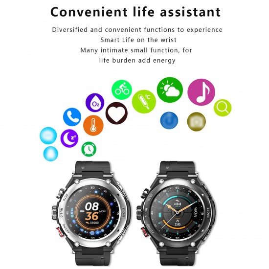 Smart Watch with Wirelessly Earbuds 2 in 1 Activity Bracelet BT Earphones MP3 Music Call Fitness Tracker Heart Rate Sleep Monitor Compatible with IOS Android Phones