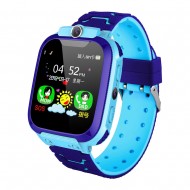 Kids Intelligent Phone Watch with SIM Card Slot 1.44 inch Touching Screen Children Smartwatch with GPS Tracking Function Voice Chat Photograph Compatible with All Android and iOS Phone Pink/Blue