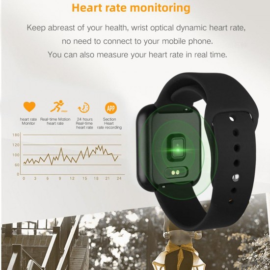 P70 Smart Bracelet Fashion Sports Watch 1.3'' IPS Single-touch Screen IP68 Waterproof Fitness Tracker Sleep/Heart Rate/Blood Pressure Monitor Long Standby Smartwatch for Men Women