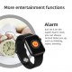 X8 Intelligent BT Watch 1.54in Color Screen Waterproof Watch Step Counting Heart Rate Sleep Quality Monitoring Multiple Sports Mode Fitness Watch