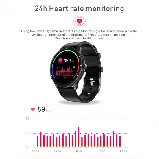 Q21 Smart Watch Fitness Tracker BT 5.0 Bracelet Smart Sports Band Body Thermometer Heart Rate Oxygen Blood Pressure Sleep Monitor Wristband Touch Screen IP68 Waterproof Call Information Reminder