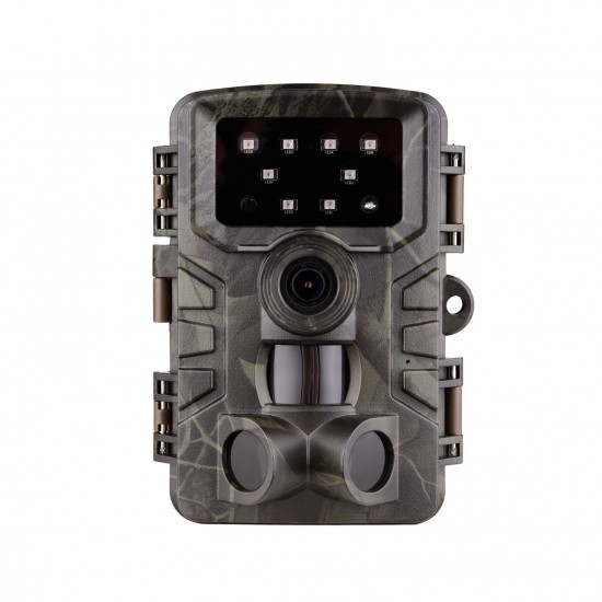 Wildlife Trial Camera FHD1080P 2-inch Screen 0.8s Triggering IR Night Vision Timelapse Timer Function IP54 Waterproof 64GB Extended Memory with 1/4 Interface