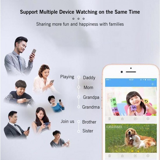 1080P High-Definition Mini Portable Camera Smart WiFi Wireless Security Camera Night Vision Motion Detection with APP Magnetic Design Rotatable Base Bracket for Home Security Outdoor Exercising Kids Monitoring Pets Monitoring