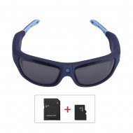 Sunshine IP55 Waterproof Smart Video Recording Sunglasses 1080P FHD Outdoor Sports Action Camera with 32GB TF Card Polarized UV Protection Safety Lenses Sport Design