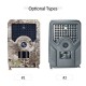 PR-200 Outdoor Hunt-ing Trial Camera Scouting Video Camera Adopted Sensitive PIR Infrared Sensor 1080P Batter-y Operated USB Cable IP56 Water Resistance for Sport Cycling Black