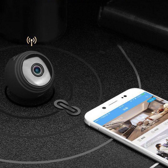 Mini WIFI Camera Outdoor Portable Metal Cameras Light Weight Night-Vision 1080P Loop Recording Cam with Holder