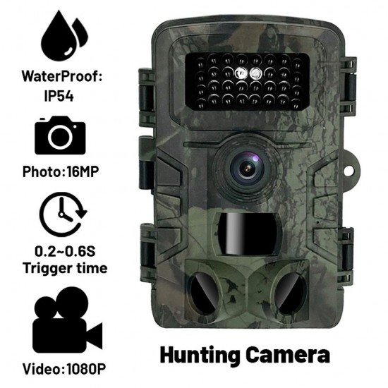 36MP 1080P  Day Night Photo Video Taking Camera Multi-function Outdoor Huntings Animal Observation House Monitoring Camera IP54 Waterproof 2.0 Inch Display 12 Languages with 34 Infrared Lights Camera