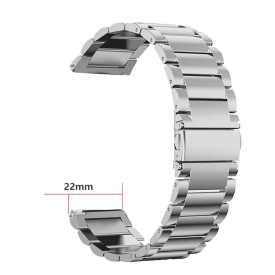 22mm Watchband Stainless Steel Watch Band Strap Wristband Replacement for HUAWEI WATCH GT2 46mm / HONOR MagicWatch2 46mm / HONOR MagicWatch