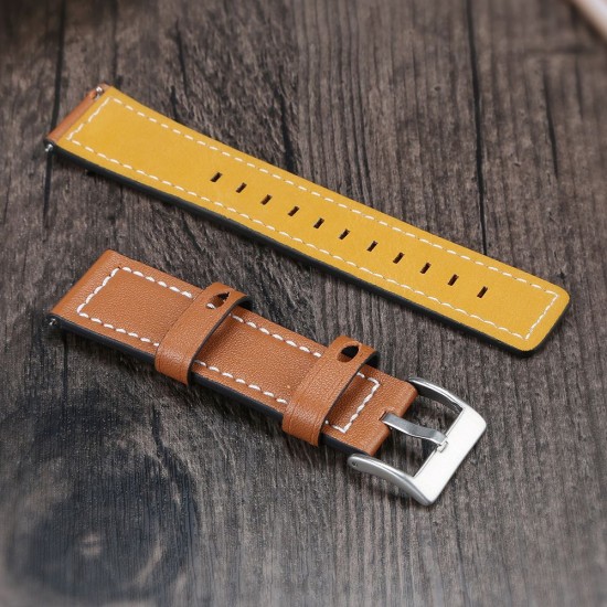 20mm Leather Watch Strap Quick Release Replacement Watchband Smart Watch Band for Men Women Compatible with HUAWEI WATCH GT 2 42mm / HONOR MagicWatch 2 42mm