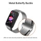 Metal Strap Smart Watch Band Replacement Bracelet Strap No Gaps Solid Wristband Belt with Butterfly Buckle for Women Men Replacement for HONOR Band 6